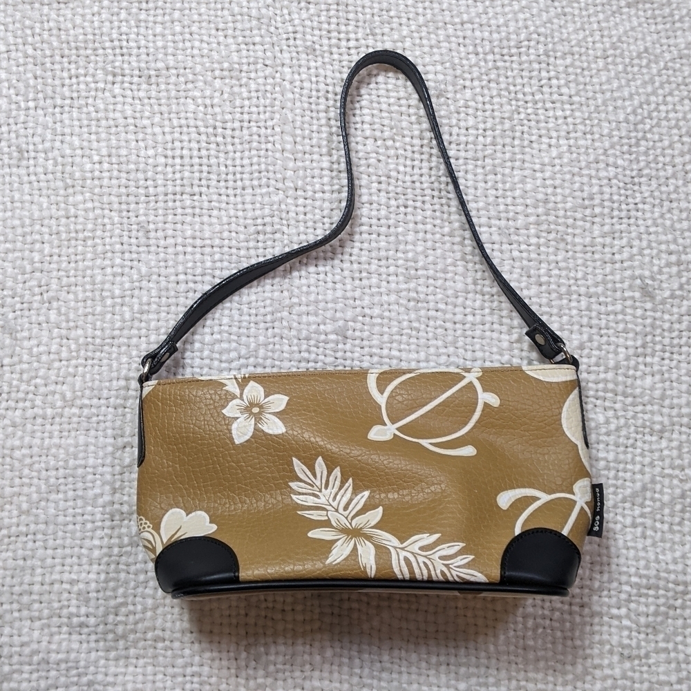 Like-New Y2K Adorable Hawaiian Mini 808 Honua‎ Shoulder Bag in Neutral Floral